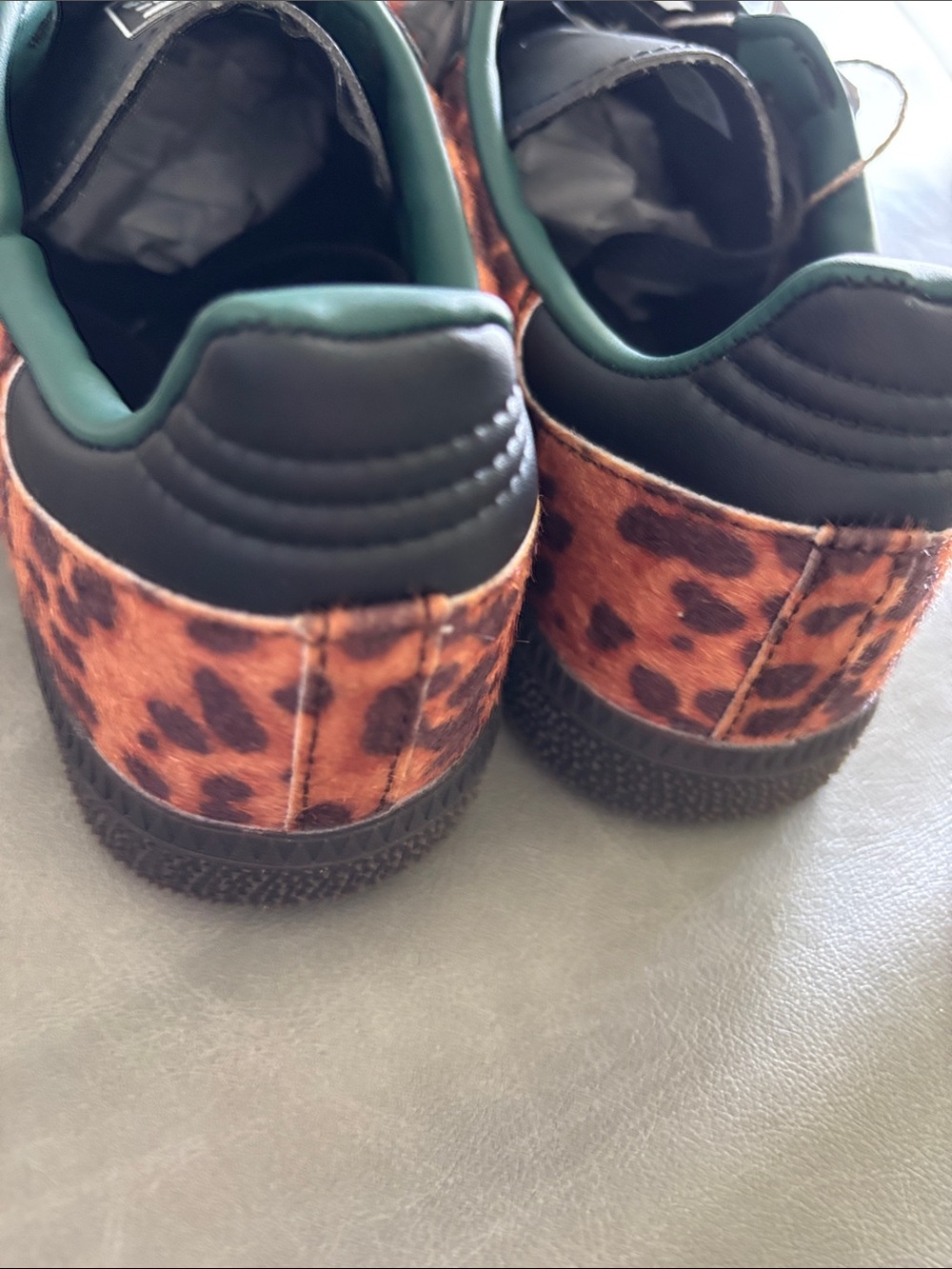 adidas Men’s Black & Orange Leopard Accent Sneakers - Picture 4 of 6